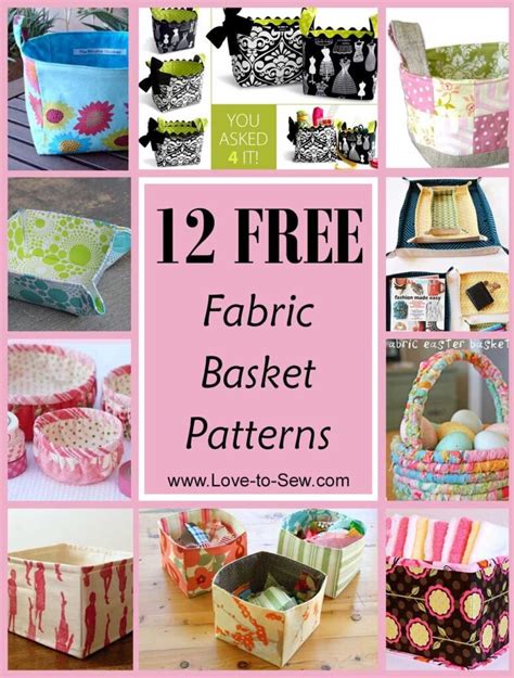 free printable fabric basket pattern